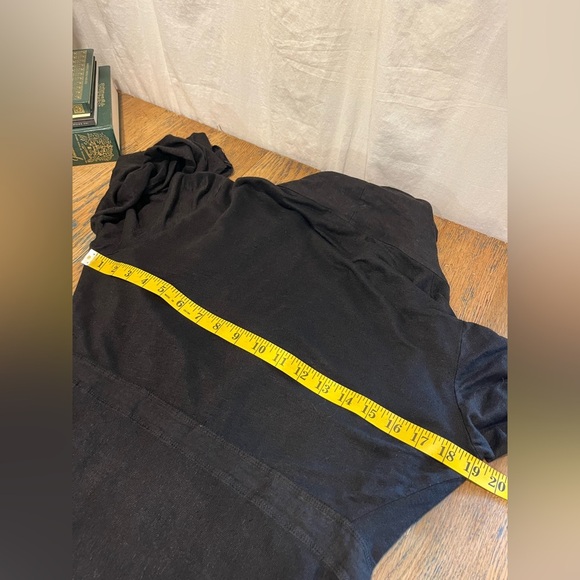 ❣️🖤 CUT LOOSE – Black Linen-Blend Cardigan Size L - Picture 10 of 12